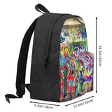 Urban Graffiti 1 Backpacks Zipper Close Recycled Bags