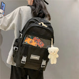 Urban School Bag Female Students Books Backpack Lightweight Nylon Cloth