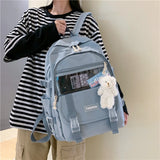 Urban School Bag Female Students Books Backpack Lightweight Nylon Cloth