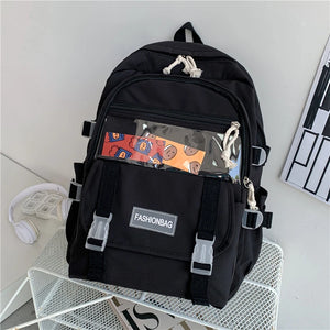 Urban School Bag Female Students Books Backpack Lightweight Nylon Cloth