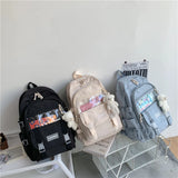 Urban School Bag Female Students Books Backpack Lightweight Nylon Cloth