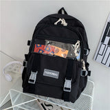 Urban School Bag Female Students Books Backpack Lightweight Nylon Cloth