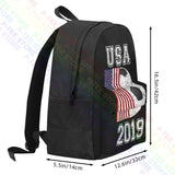 Flag Womens World Soccer Tournament Large Capacity Backpack