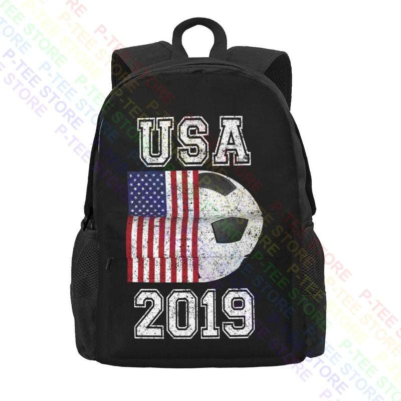 Flag Womens World Soccer Tournament Large Capacity Backpack