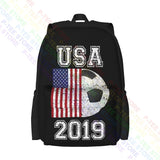 Flag Womens World Soccer Tournament Large Capacity Backpack