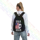Flag Womens World Soccer Tournament Large Capacity Backpack
