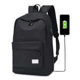 Canvas Laptop Backpack USB Charging 15.6 Inch College School Bag
