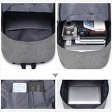 Canvas Laptop Backpack USB Charging 15.6 Inch College School Bag