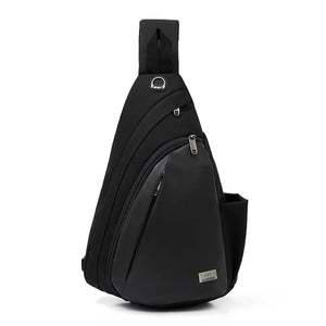 Waterproof Nylon Shoulder Bag USB Charging Large Capacity Crossbody Bag