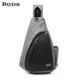 Waterproof Nylon Shoulder Bag USB Charging Large Capacity Crossbody Bag