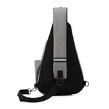 Waterproof Nylon Shoulder Bag USB Charging Large Capacity Crossbody Bag