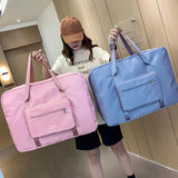 Expandable Bottom Travel Duffel Bag Soft Tote Bag