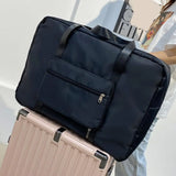 Expandable Bottom Travel Duffel Bag Soft Tote Bag