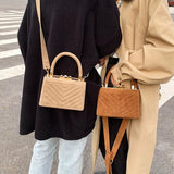 Retro Scrub PU Leather Crossbody Bags for Women Winter Handbags Totes