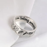 925 Silver Pastoral Flower Couple Rings Vintage Engagement Jewelry