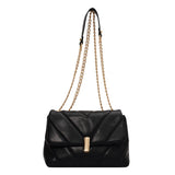 V-line Chain Green Crossbody Bag For Women
