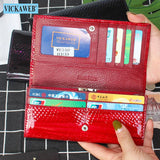 Gradient Patent Leather Women Wallet Fish-Scale Pattern Female Purse