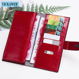 Long Wallet Women Ladies Solid Purse Female Zipper Big Pink Woman Red Money Bag