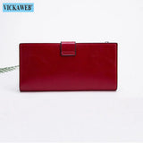 Long Wallet Women Ladies Solid Purse Female Zipper Big Pink Woman Red Money Bag