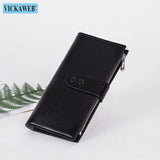 Long Wallet Women Ladies Solid Purse Female Zipper Big Pink Woman Red Money Bag