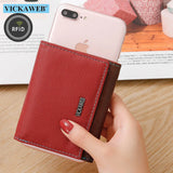 Women Small Rfid Wallet Ladies Mini Leather Purses Female Short Wallets