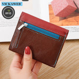 Women Small Rfid Wallet Ladies Mini Leather Purses Female Short Wallets