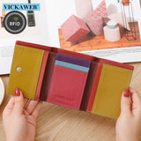 Women Small Rfid Wallet Ladies Mini Leather Purses Female Short Wallets