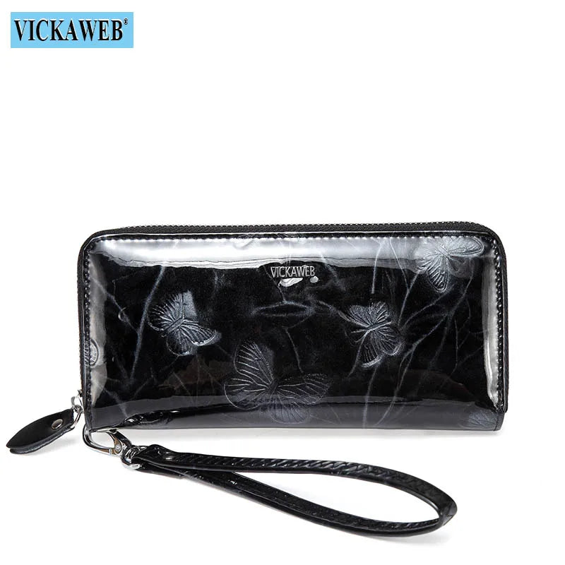 Animal Prints Wristlet Wallet Women Leather Zipper Purse