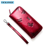 Animal Prints Wristlet Wallet Women Leather Zipper Purse