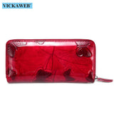 Animal Prints Wristlet Wallet Women Leather Zipper Purse