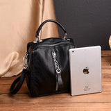 Vintage Cow Leather Handbags Women Messenger Bag Tassel Crossbody Shoulder Bag