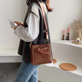 Wild Atmospheric Shoulder Bucket Bag Broadband Net Red Messenger Small Bag