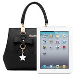 Valenkuci Plum Bow Sweet Messenger Crossbody Bag Women Handbag