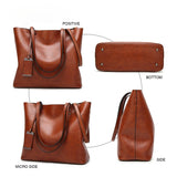 Valenkuci Soft Pu Leather Shoulder Bags Casual Totes Bag