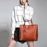Valenkuci Soft Pu Leather Shoulder Bags Casual Totes Bag