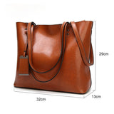Valenkuci Soft Pu Leather Shoulder Bags Casual Totes Bag