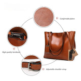 Valenkuci Soft Pu Leather Shoulder Bags Casual Totes Bag