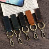 Leather Keychain Car Key Ring Bag Pendant
