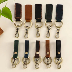 Leather Keychain Car Key Ring Bag Pendant