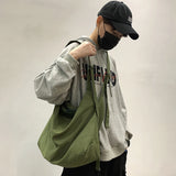 Vegan Canvas Shopping Bag Large Capacity Foldable And Reusable Unisex Bag