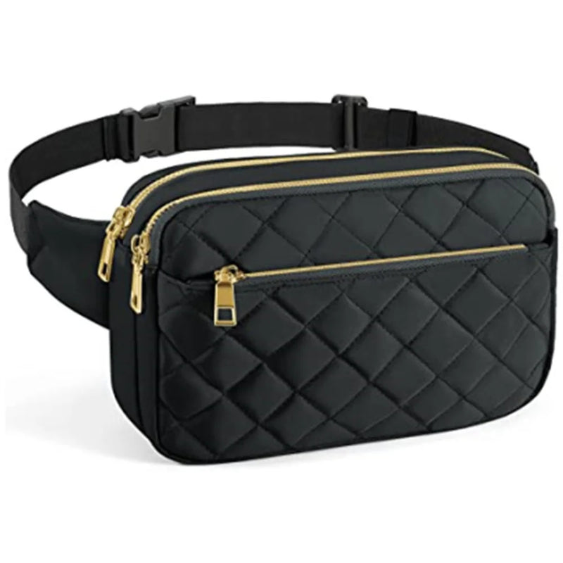 Vegan Rhombus Nylon Waist Packs Waterproof Fanny Pack