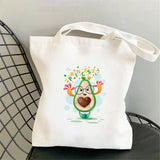 Vegan Shopping Bag Recycled Canvas Reusable College Schoolbag