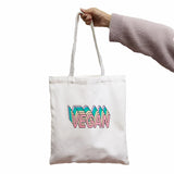 Gothic Vegan Women Canvas Bag Horror Cartoon Large Shopper Bag