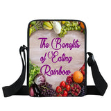 Fruit Print Shoulder Bag Vegan Handbag Women Crossbody Bags