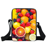 Fruit Print Shoulder Bag Vegan Handbag Women Crossbody Bags