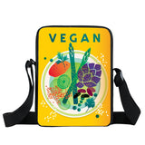 Fruit Print Shoulder Bag Vegan Handbag Women Crossbody Bags