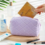 Velvet Cosmetic Case Large Capacity Soft Pillow Bag Girls Portable Storage Bag