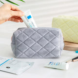 Velvet Cosmetic Case Large Capacity Soft Pillow Bag Girls Portable Storage Bag