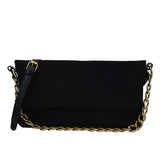 Velvet Handbags Metal Chain Women Shoulder Bag Soft Clutch Solid Shoulder Bags