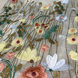 Velvet Handbag Embroidery Flower Tote Bag